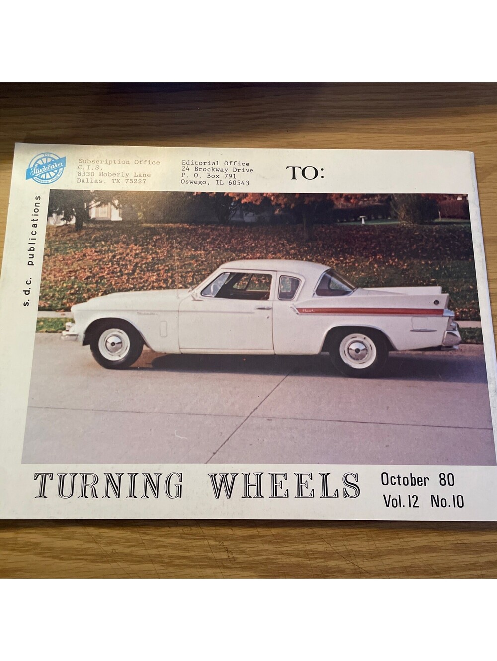 Turning Wheels Studebaker Drivers Club Oct 1980 Vol 12 No 10 1937 State Sedan